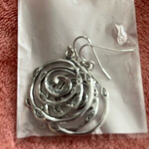 Silver Spiral Earrings
